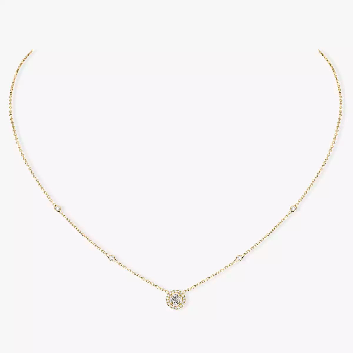 [Miro ] Diamond Necklace 0,20ct Brilliant Shape Joy