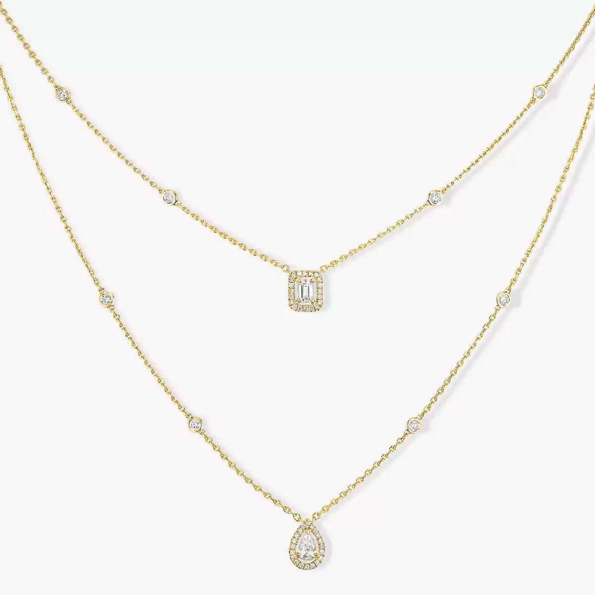 [Miro ] Diamond Necklace My Twin 2 Rows