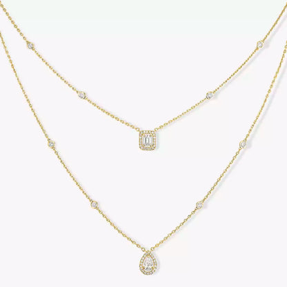 [Miro ] Diamond Necklace My Twin 2 Rows