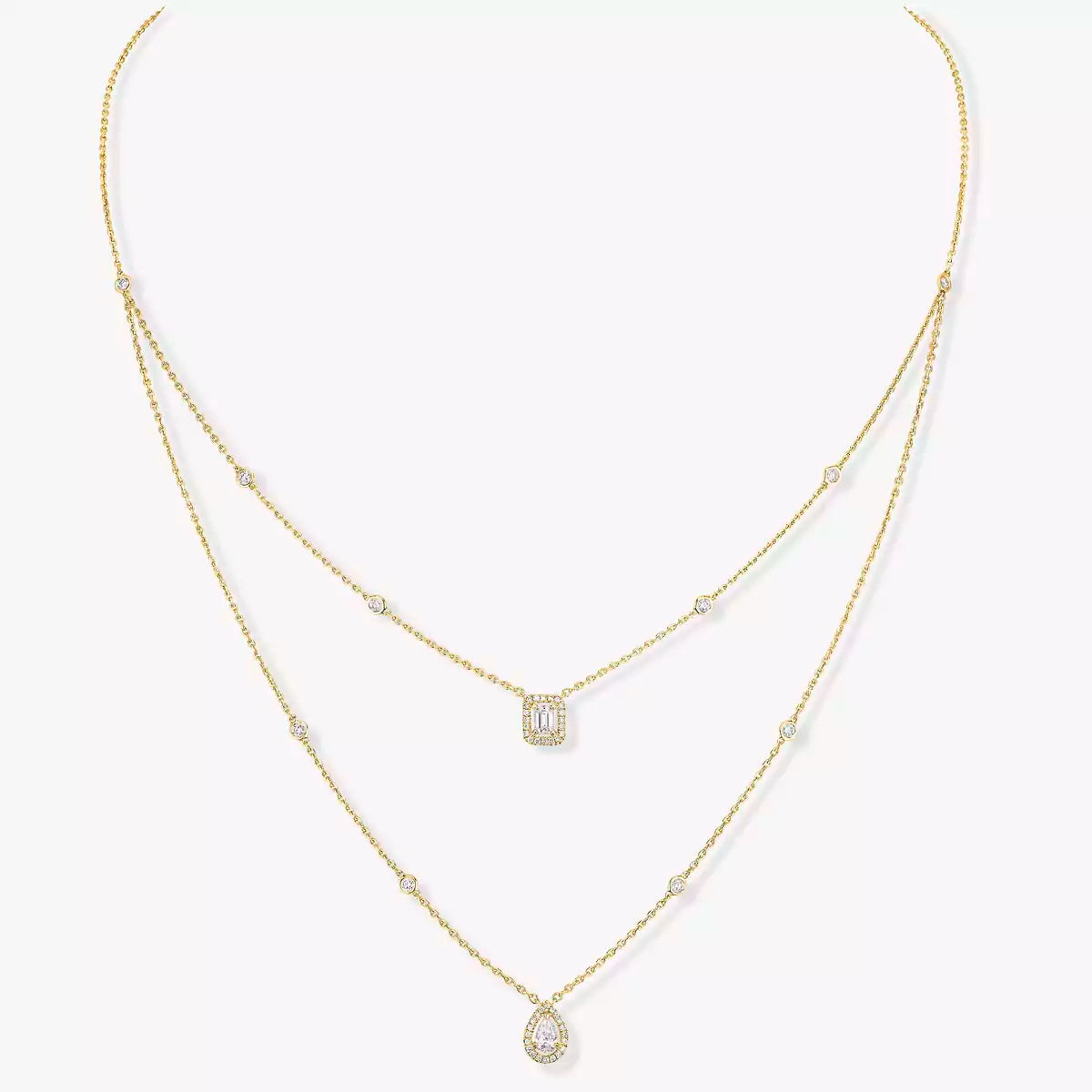 [Miro ] Diamond Necklace My Twin 2 Rows