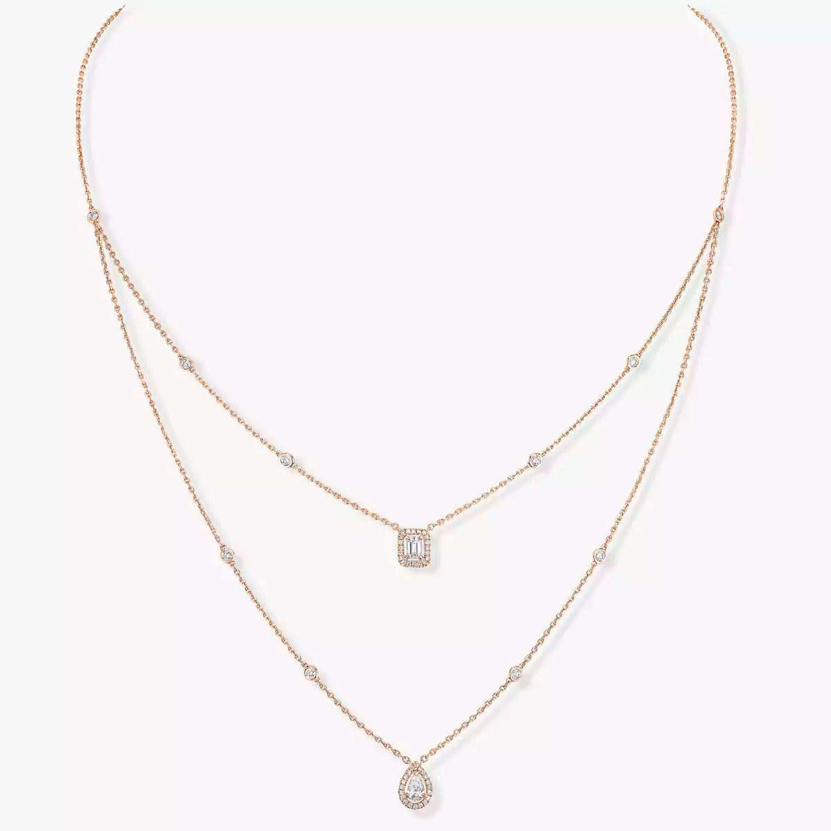 [Miro ] Diamond Necklace My Twin 2 Rows