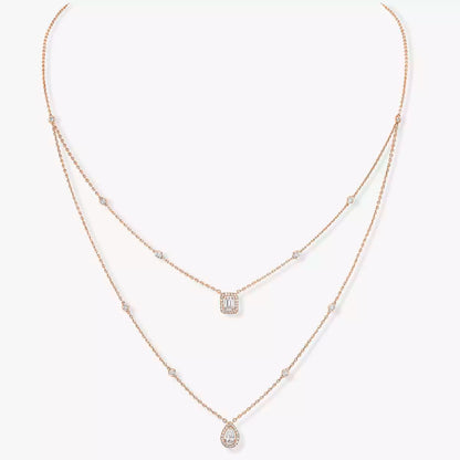[Miro ] Diamond Necklace My Twin 2 Rows