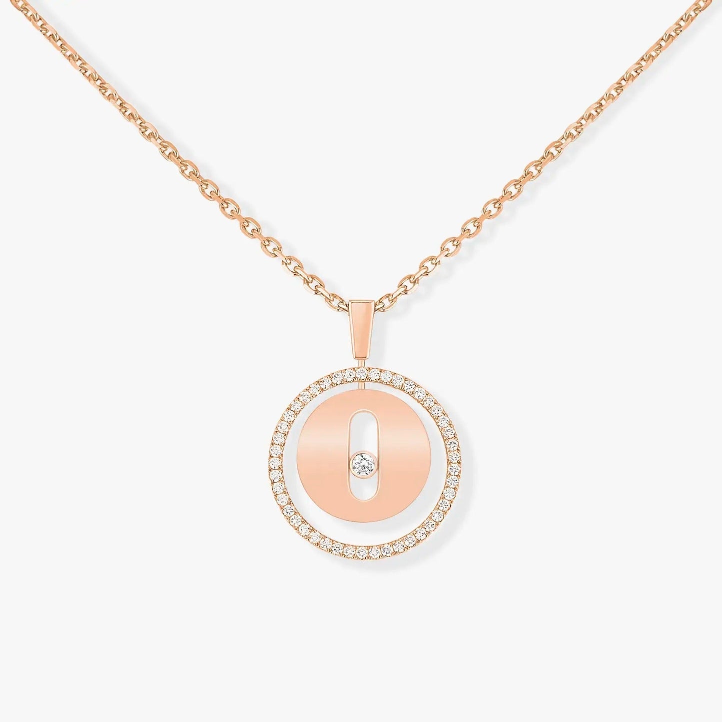 [Miro ]  MOVE PM NECKLACE PINK GOLD DIAMOND