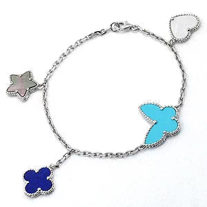 Miro LUCKY SPRING SILVER BRACELET 4 MOTIF