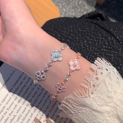 Miro CLOVER 5 MOTIF PINK BLUE RED WHITE BRACELET