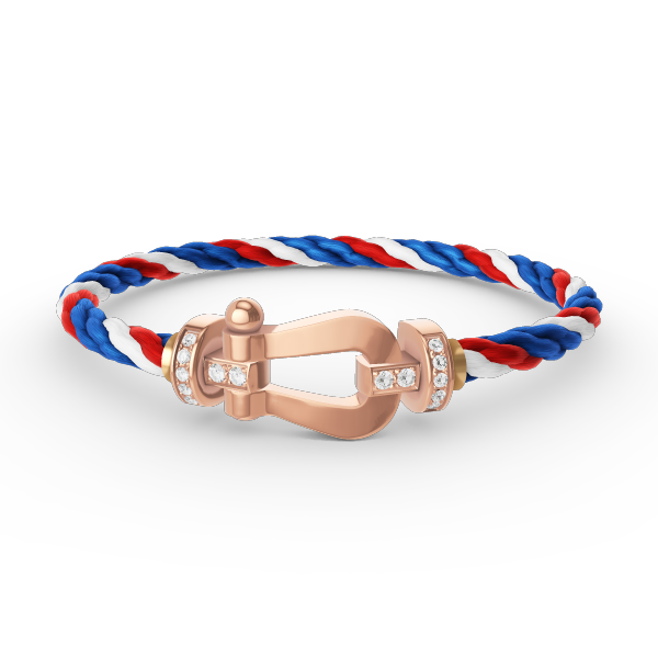 Miro FORCE LARGE HORSESHOE HALF DIAMOND BRACELET ROSE GOLD