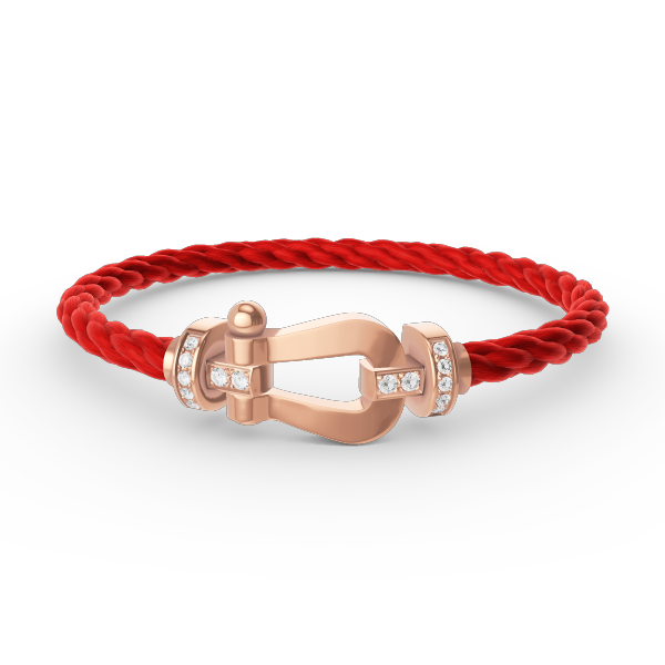 Miro FORCE LARGE HORSESHOE HALF DIAMOND BRACELET ROSE GOLD