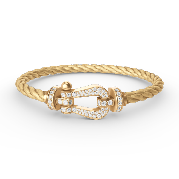 Miro FORCE LARGE HORSESHOE FULL DIAMOND BRACELET GOLD