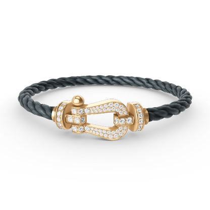 Miro FORCE LARGE HORSESHOE FULL DIAMOND BRACELET GOLD