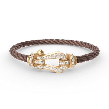 Miro FORCE LARGE HORSESHOE FULL DIAMOND BRACELET GOLD