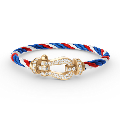 Miro FORCE LARGE HORSESHOE FULL DIAMOND BRACELET GOLD