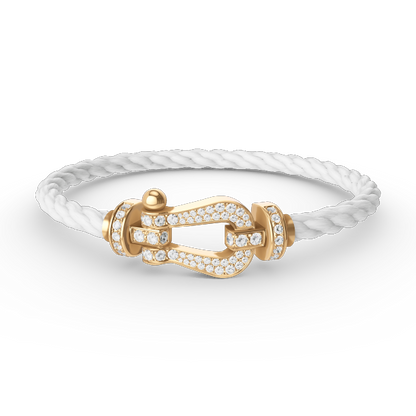 Miro FORCE LARGE HORSESHOE FULL DIAMOND BRACELET GOLD