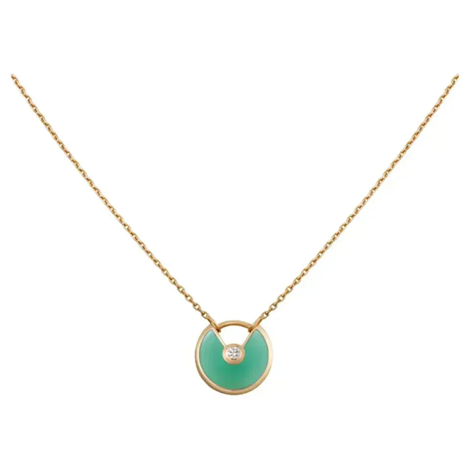 Miro AMULETTE GOLD MALACHITE NECKLACE
