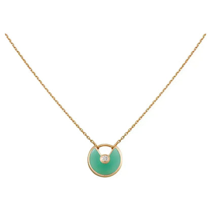 Miro AMULETTE GOLD MALACHITE NECKLACE