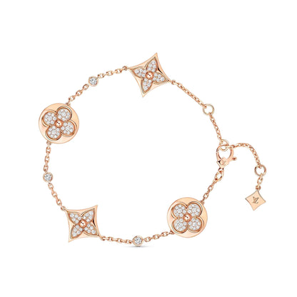 Miro STAR AND SUN 4 MOTIFS GOLD DIAMONDS BRACELET