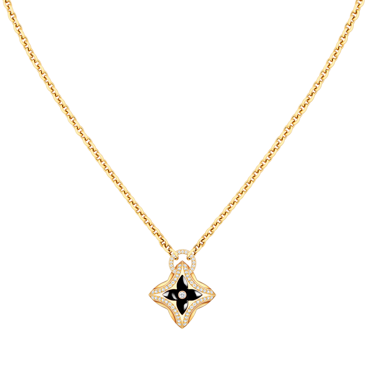 Miro STAR PEDANT PINK GOLD DIAMOND NECKLACE
