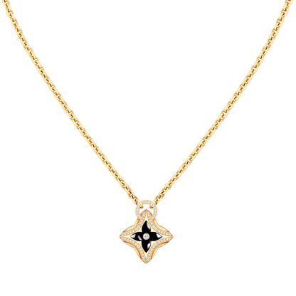Miro STAR PEDANT PINK GOLD DIAMOND NECKLACE