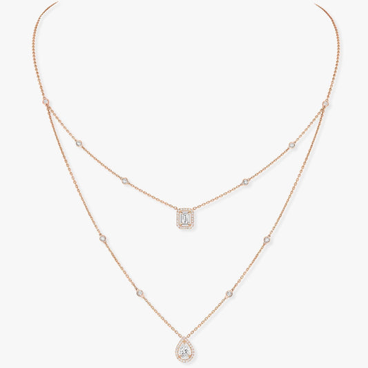 [Miro ] MY TWIN 2 ROW DIAMOND NECKLACE