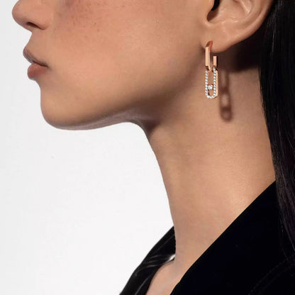 [Miro ]Move Link Diamond Earrings