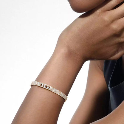 [Miro ]Move Noa Full Pavé Diamond Bangle Bracelet