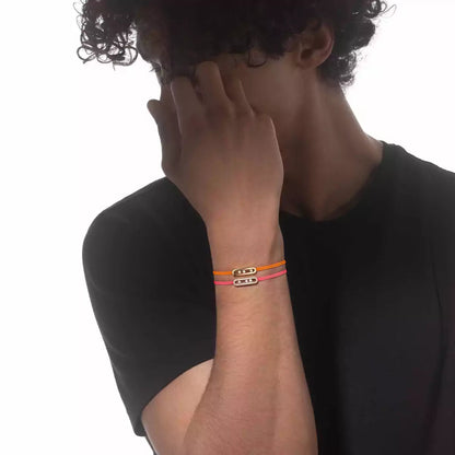 [Miro ]Messika Care(s) pink cord pavé bracelet