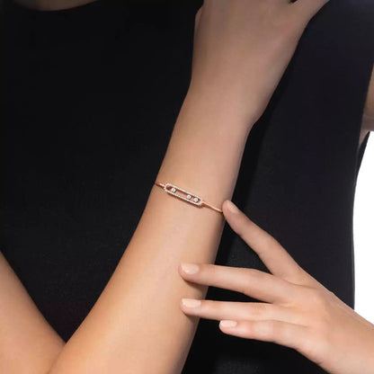 [Miro ]Move Pavé Diamond Bangle Bracelet M