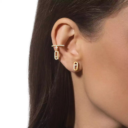 [Miro ]Move Uno Diamond Stud Earrings