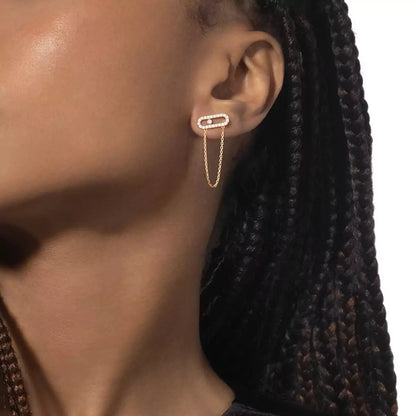 [Miro ]Move Uno Diamond Earrings