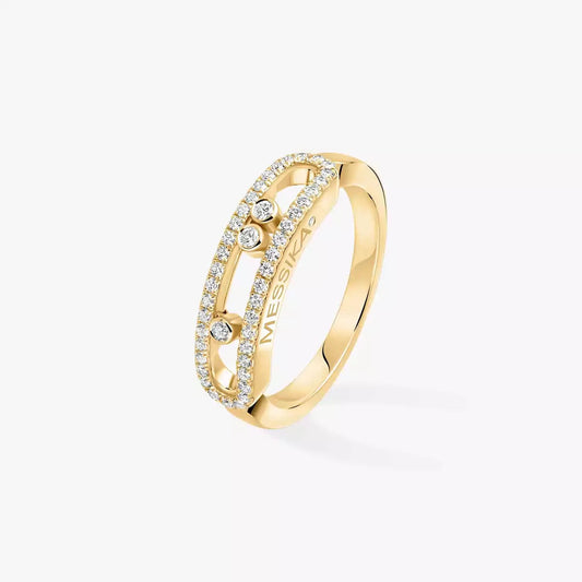 [Miro ]  Baby Move Gold Diamond Pave_ Ring