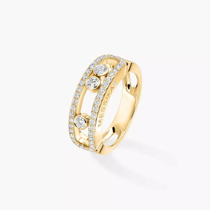 [Miro ]  Move Gold Diamond Pave_ Ring