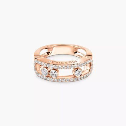 [Miro ]  Move Gold Diamond Pave_ Ring