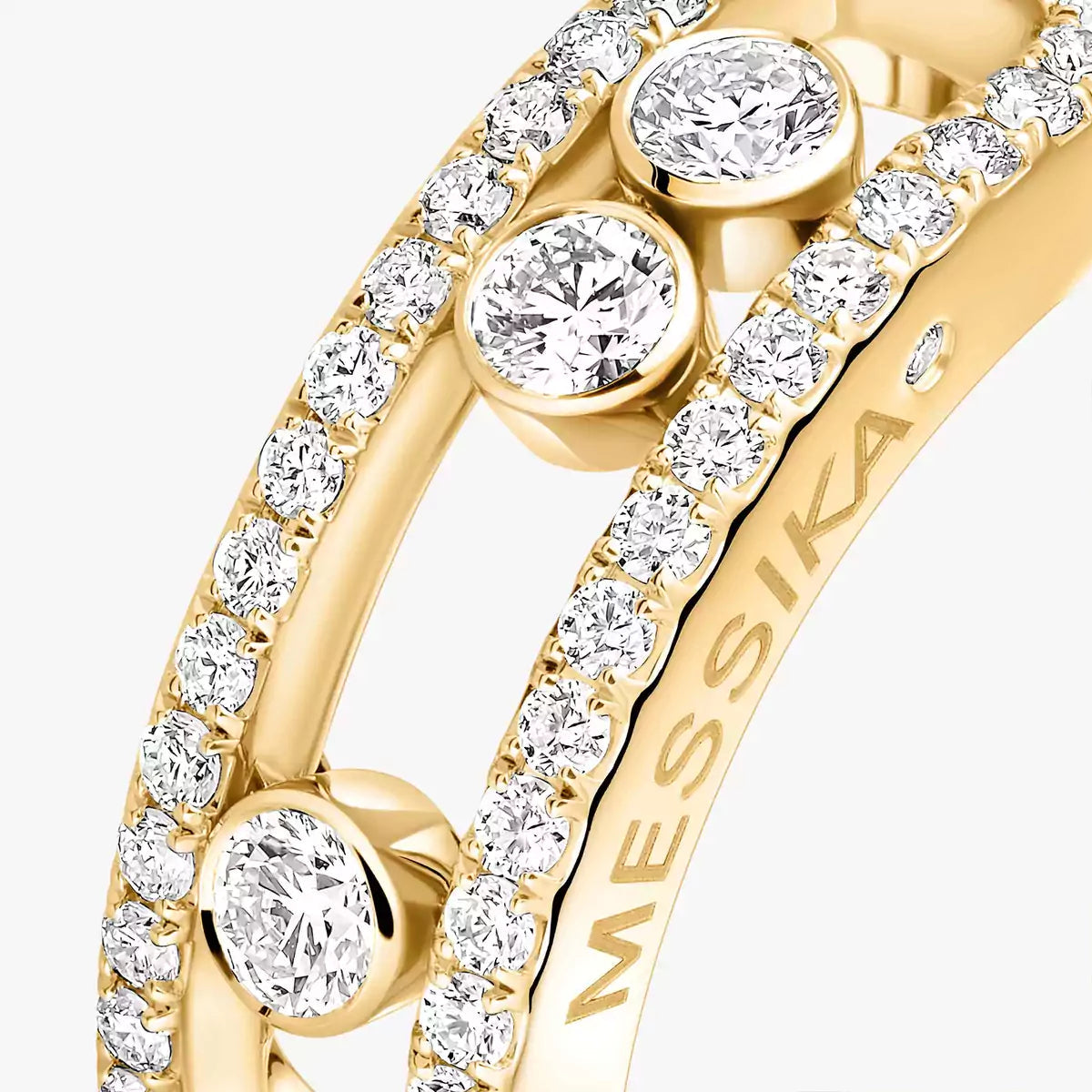 [Miro ]  Move Gold Diamond Pave_ Ring