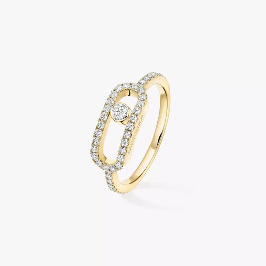 [Miro ] Move Uno Diamond Ring in Gold
