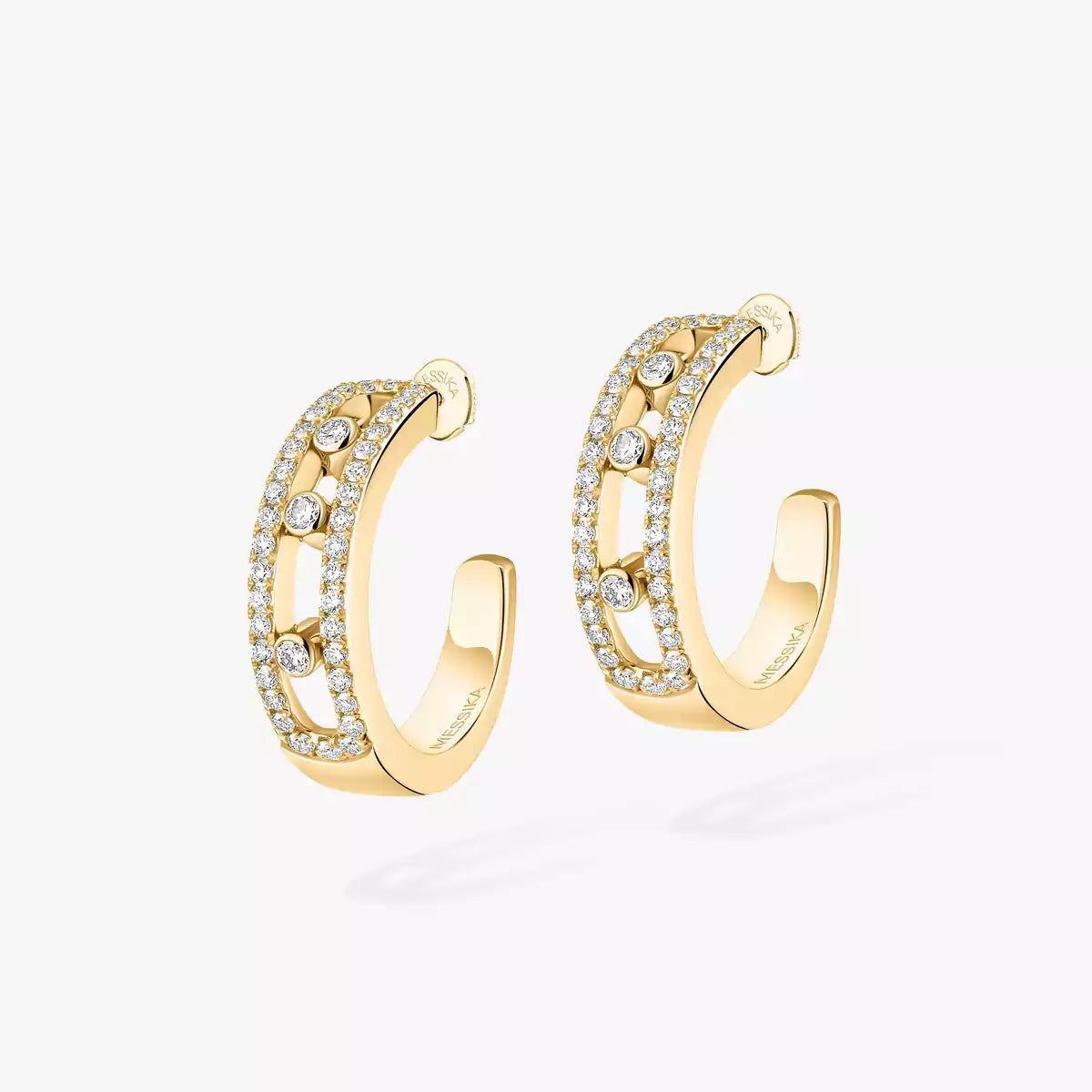 [Miro ]Diamond Pave_ Hoop Earrings Move