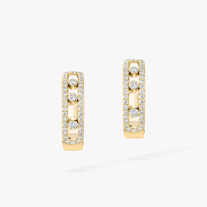 [Miro ]Diamond Pave_ Hoop Earrings Move