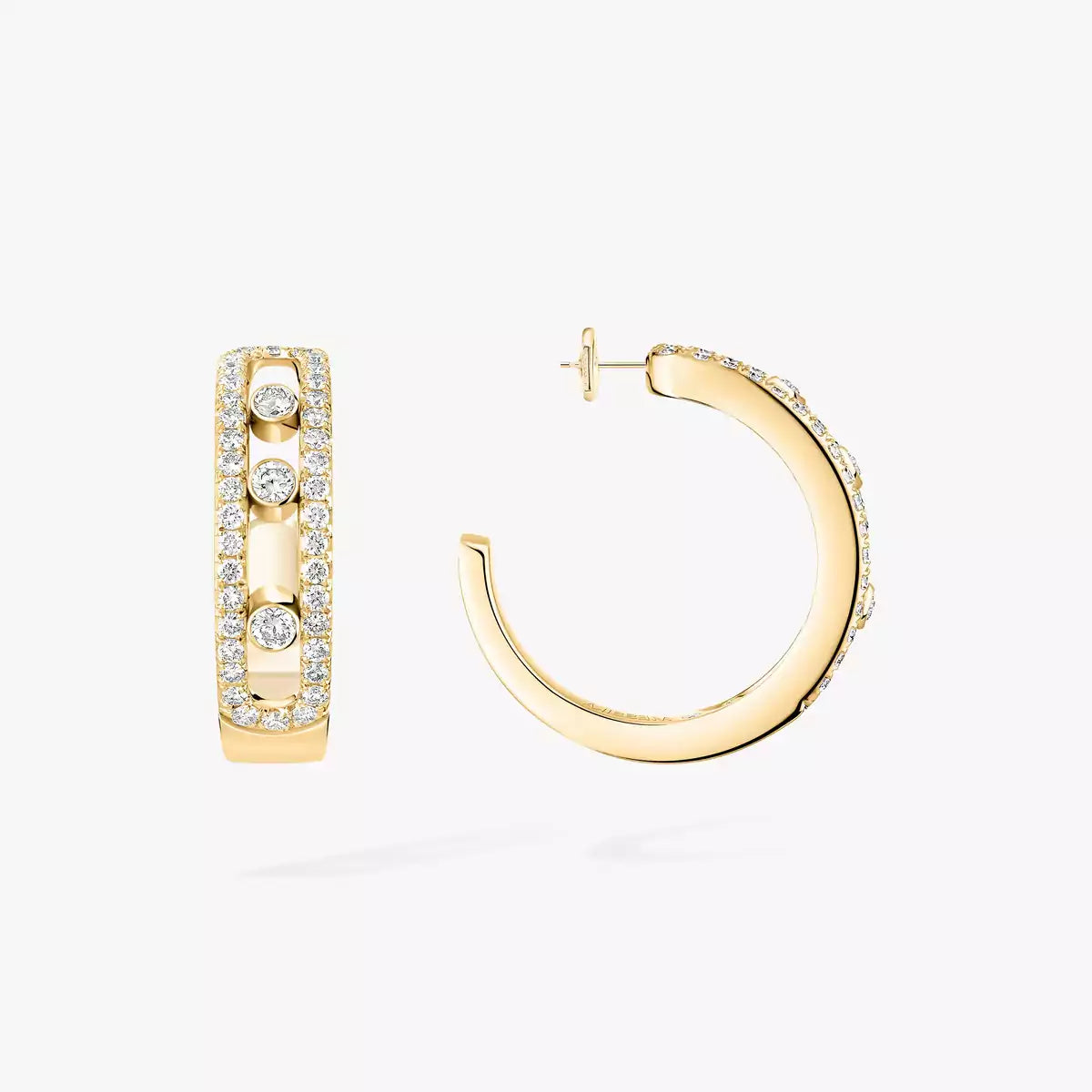 [Miro ]Diamond Pave_ Hoop Earrings Move