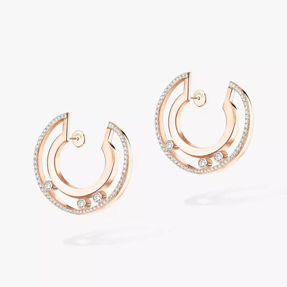 [Miro ]Move Romane Small Diamond Hoop Earrings
