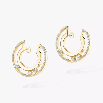 [Miro ]Move Romane Small Diamond Hoop Earrings