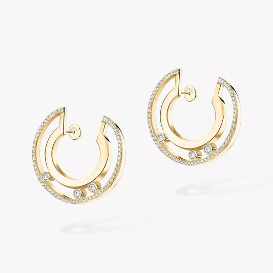 [Miro ]Move Romane Small Diamond Hoop Earrings