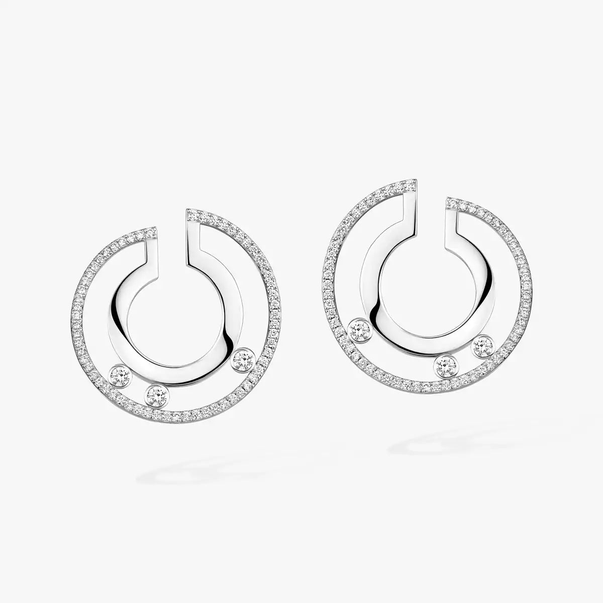 [Miro ]Move Romane Small Diamond Hoop Earrings