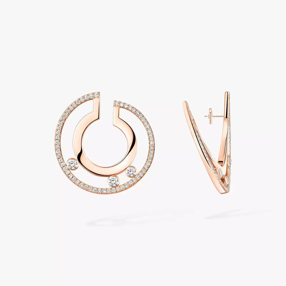 [Miro ]Move Romane Small Diamond Hoop Earrings