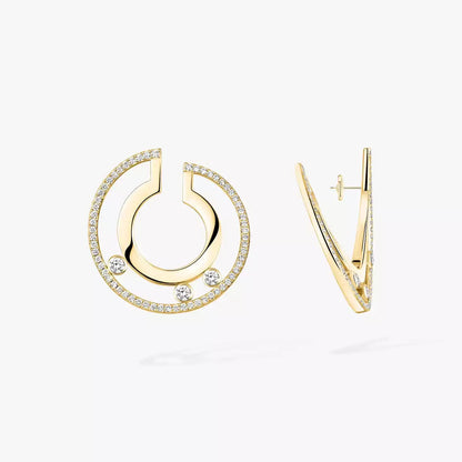 [Miro ]Move Romane Small Diamond Hoop Earrings
