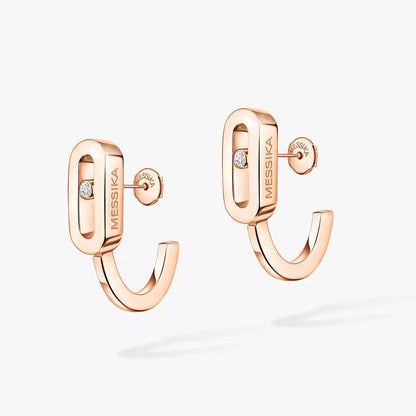 [Miro ]Diamond Mini Hoop Earrings Move Classique