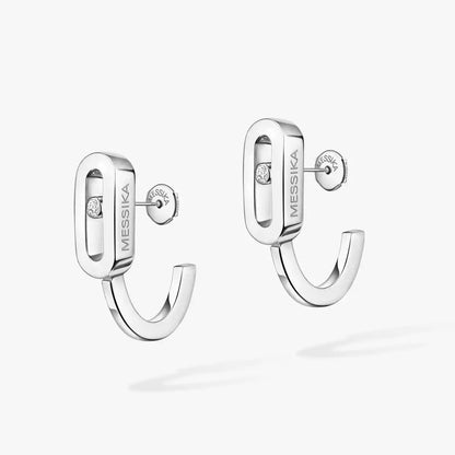 [Miro ]Diamond Mini Hoop Earrings Move Classique