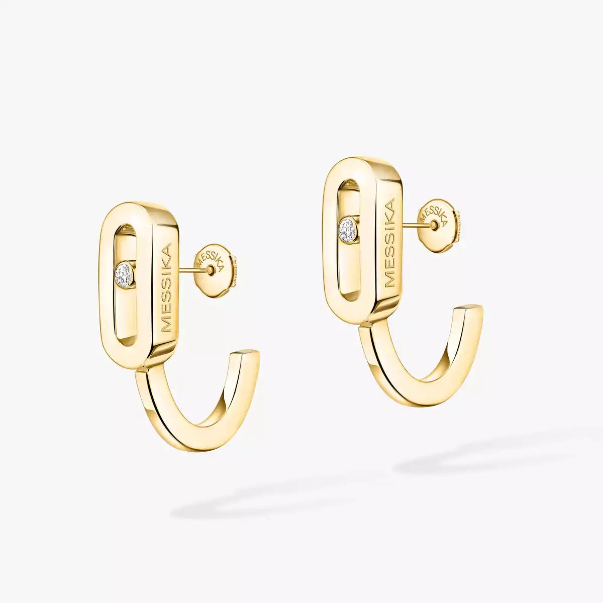 [Miro ]Diamond Mini Hoop Earrings Move Classique