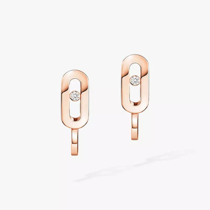 [Miro ]Diamond Mini Hoop Earrings Move Classique