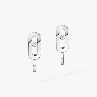 [Miro ]Diamond Mini Hoop Earrings Move Classique