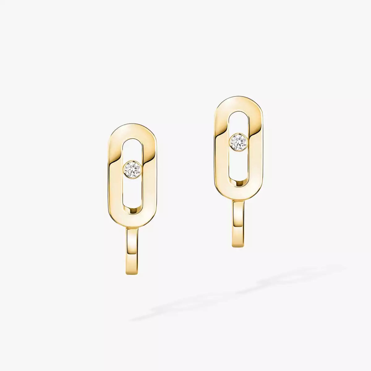 [Miro ]Diamond Mini Hoop Earrings Move Classique