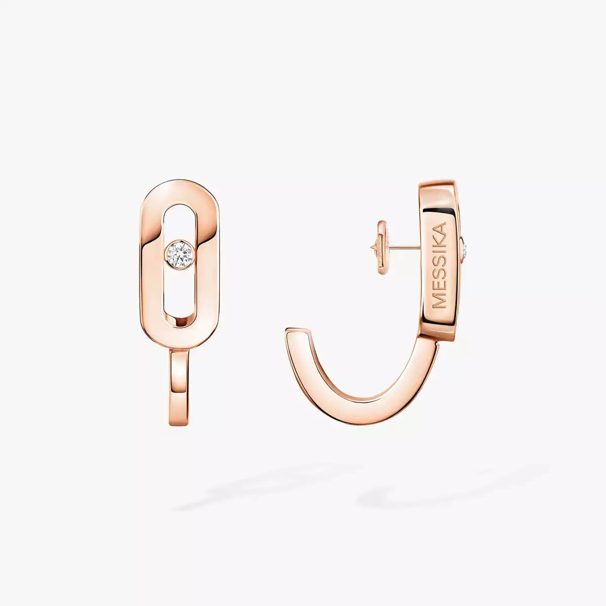 [Miro ]Diamond Mini Hoop Earrings Move Classique