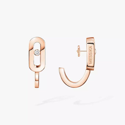 [Miro ]Diamond Mini Hoop Earrings Move Classique